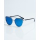 OKULARY NEW BAD LINE / QUEEN LADY SILVER-BLACK METAL BLUE MIRROR 1085