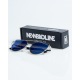 OKULARY NEW BAD LINE / QUEEN LADY SILVER-BLACK METAL BLUE MIRROR 1085