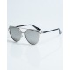 OKULARY NEW BAD LINE / QUEEN LADY SILVER-BLACK METAL SILVER MIRRROR 1087