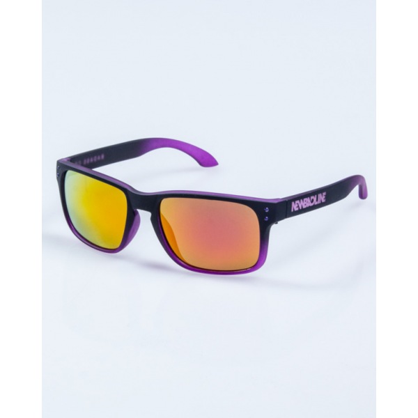 OKULARY NEW BAD LINE / FREESTYLE BLACK-VIOLET RUBBER PINK MIRROR 655