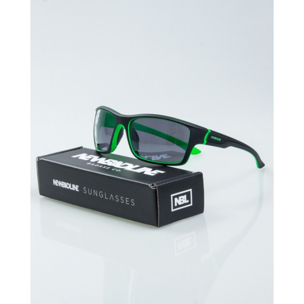 OKULARY NEW BAD LINE / EXEMPLAR INSIDE BLACK-GREEN RUBBER BLACK 1016